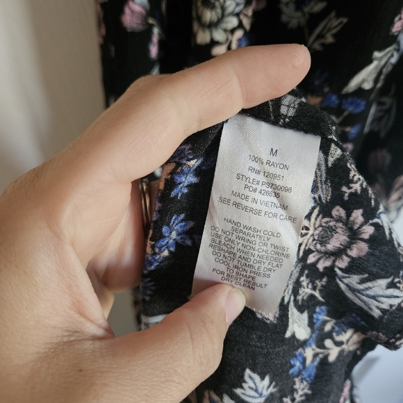 Pink Rose Black Halter Maxi Dress - Picture 5 of 5